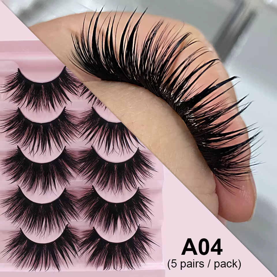 Faux cils cosplay féminins, maquillage coréen, nouveau style, pointes de support, cils 3D, cils mang