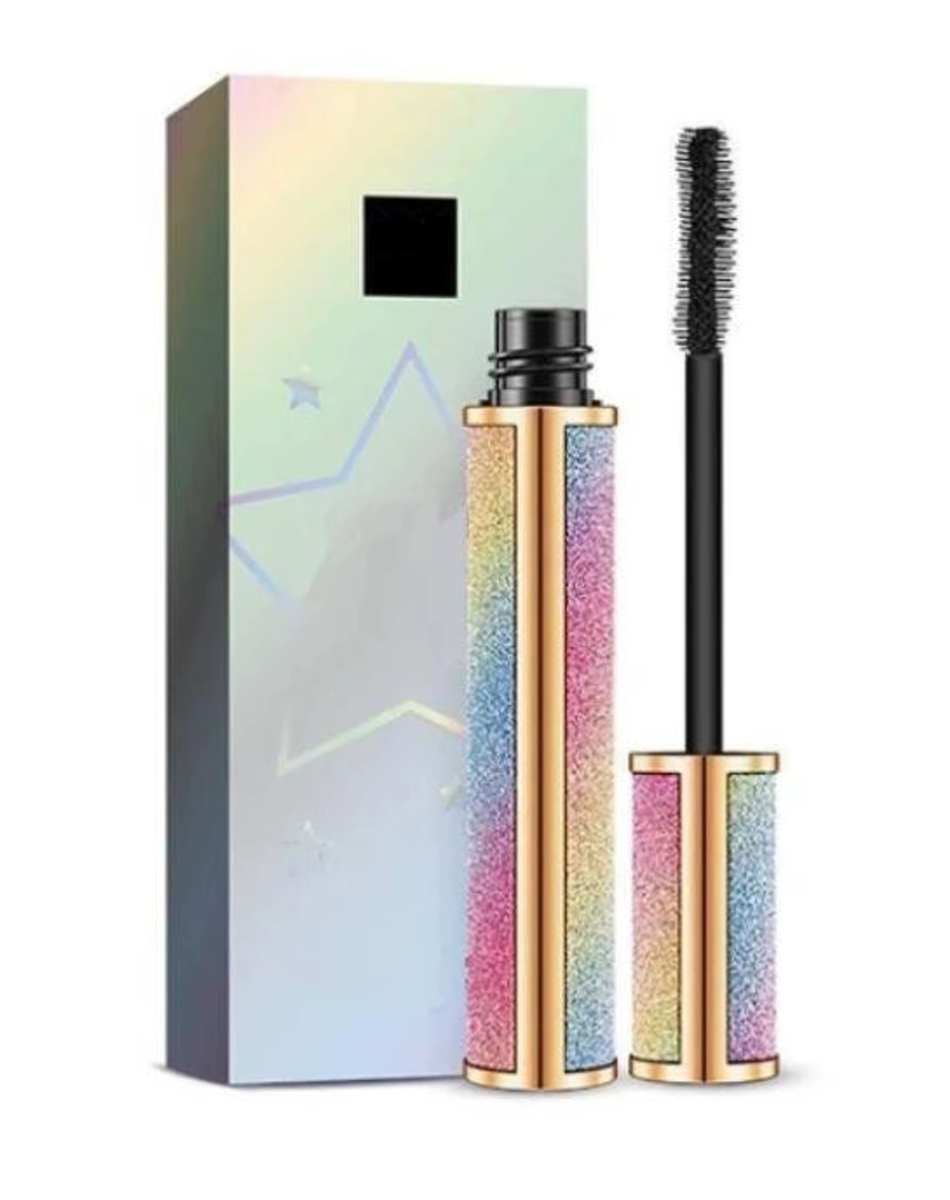 Mascara noir pour les yeux, crème personnalisée, brodé