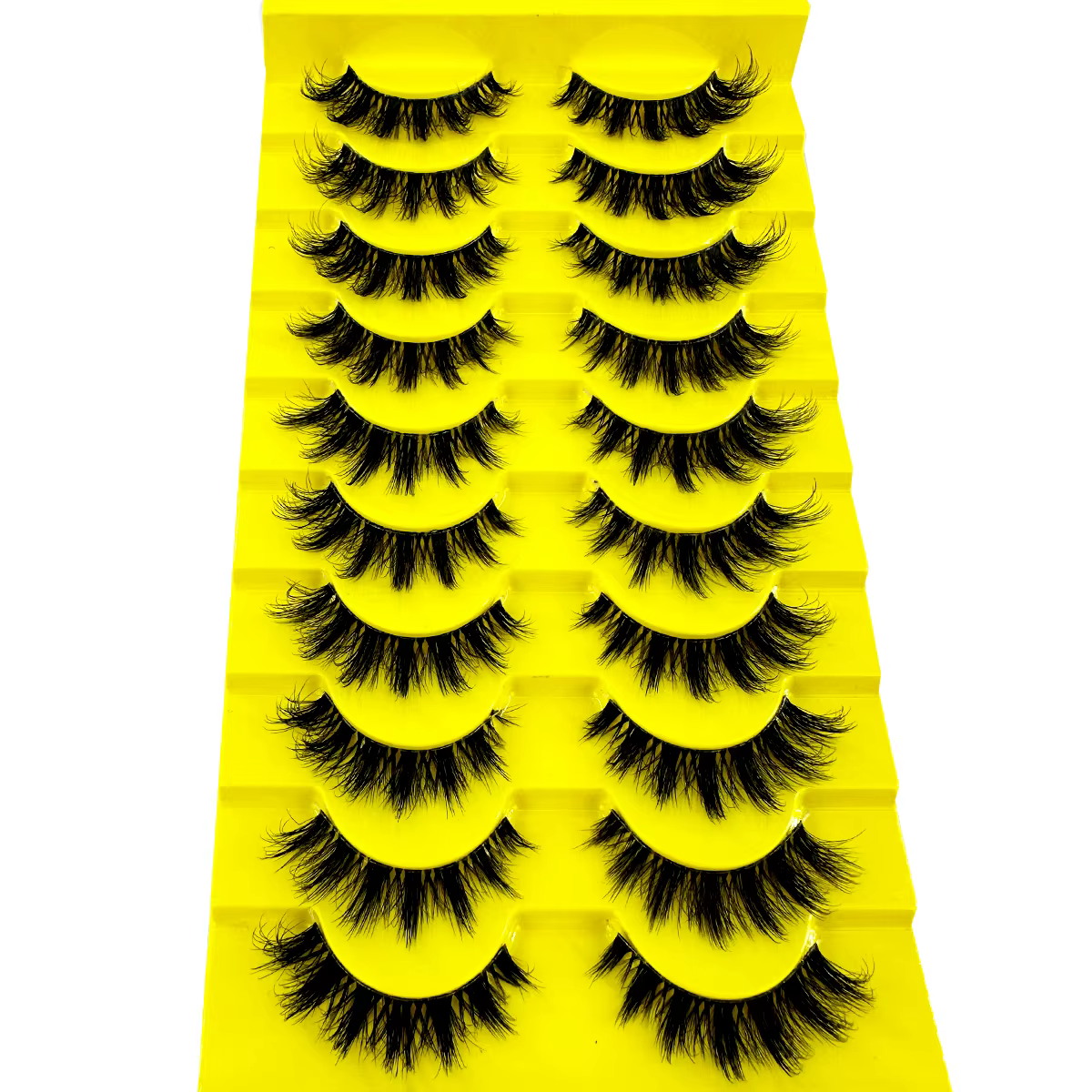 10 paires de Faux cils 6D Super moelleux et vaporeux, effet œil de chat, Extension de cils dramatiqu