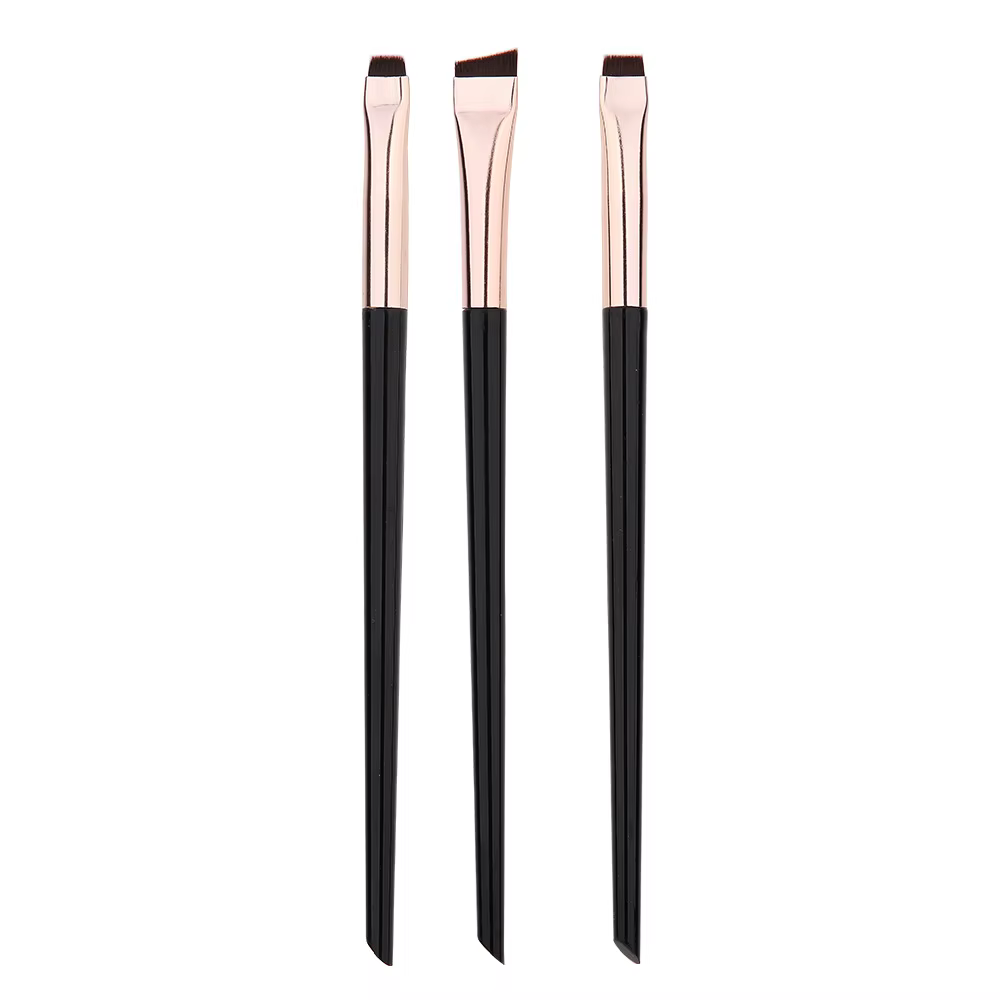 3 pièces/ensemble lame Eyeliner brosse sourcil brosse Portable plat fin Eye Liner sourcils Contour p