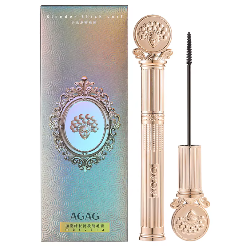 AGAG Mascara imperméable épais longue durée Mascara allongeant boucles naturelles et séchage rapide 