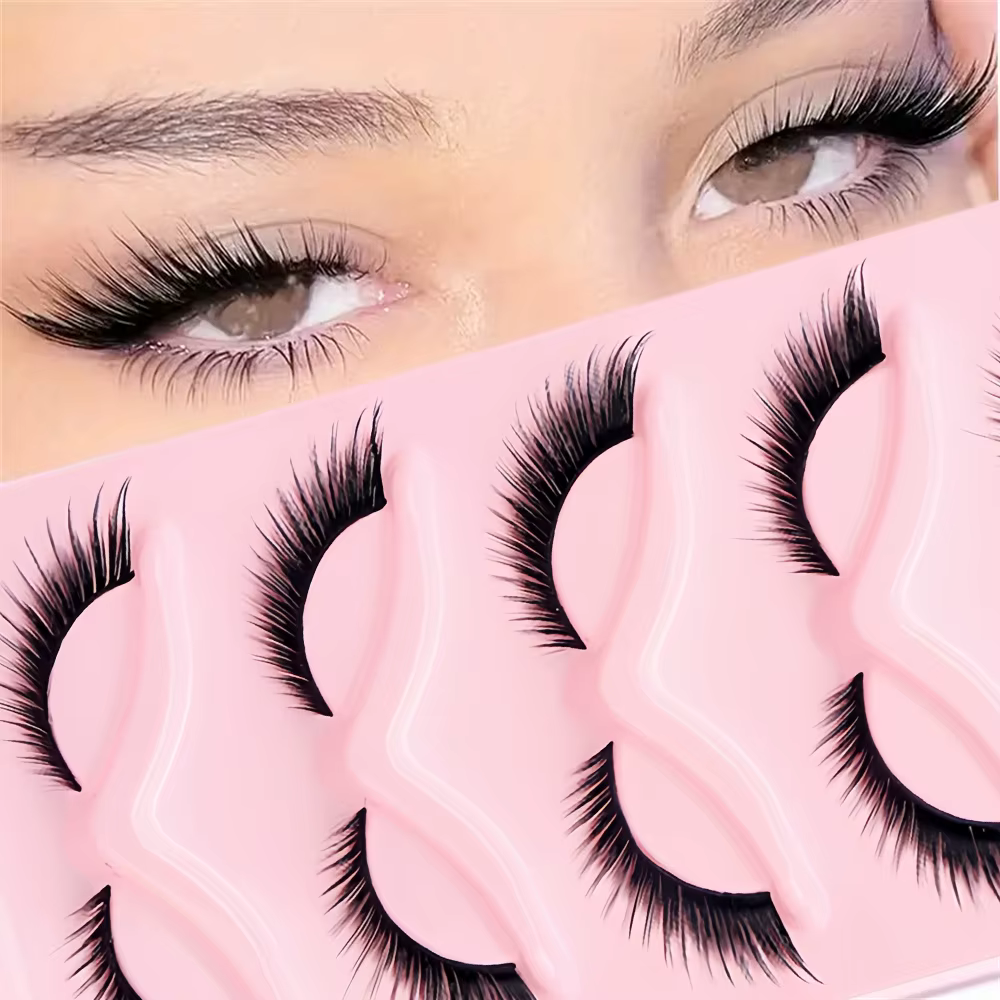 5 paires de cils en forme de renard, aspect naturel, œil de chat, cils 3D allongés de 16mm, parfaits