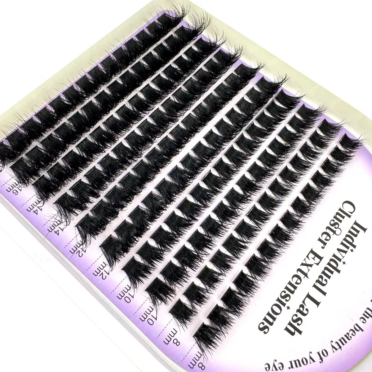 10 rangées 5D grappes de cils épais moelleux 60-160D D/DD Curl cils individuels vaporeux 8-16mm méla
