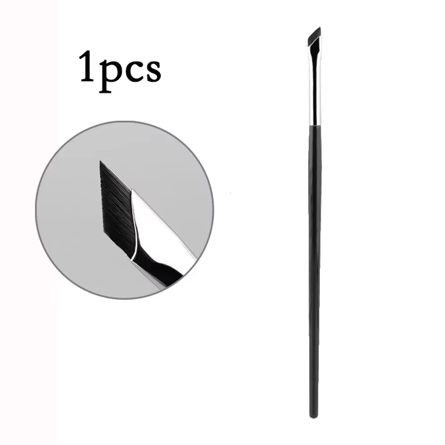 Brosse Eyeliner à lame améliorée, brosse à sourcils plate Ultra fine à Angle fin, pinceaux de maquil