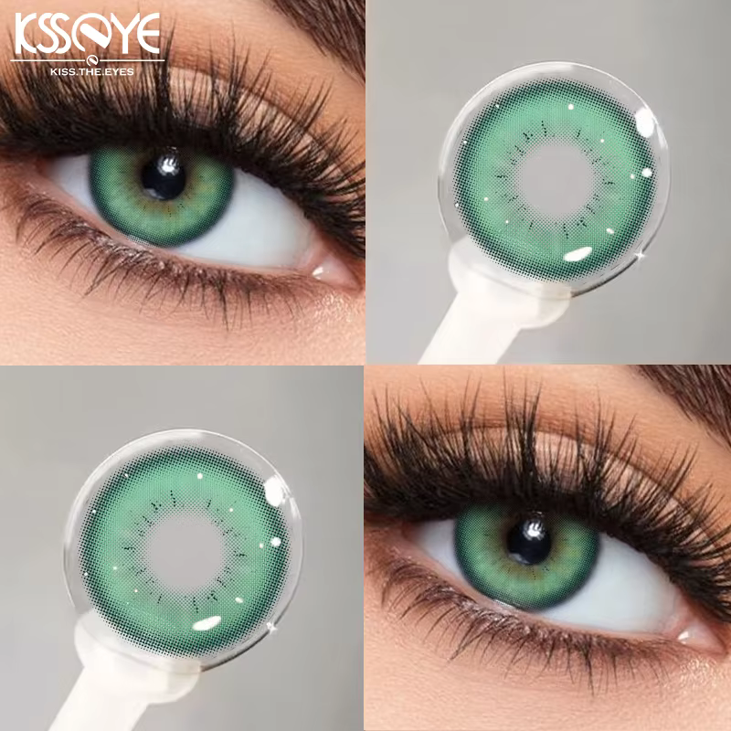 KSSEYE 1 paire de lentilles de Contact de couleur naturelle pour les yeux lentilles d'élève vertes l