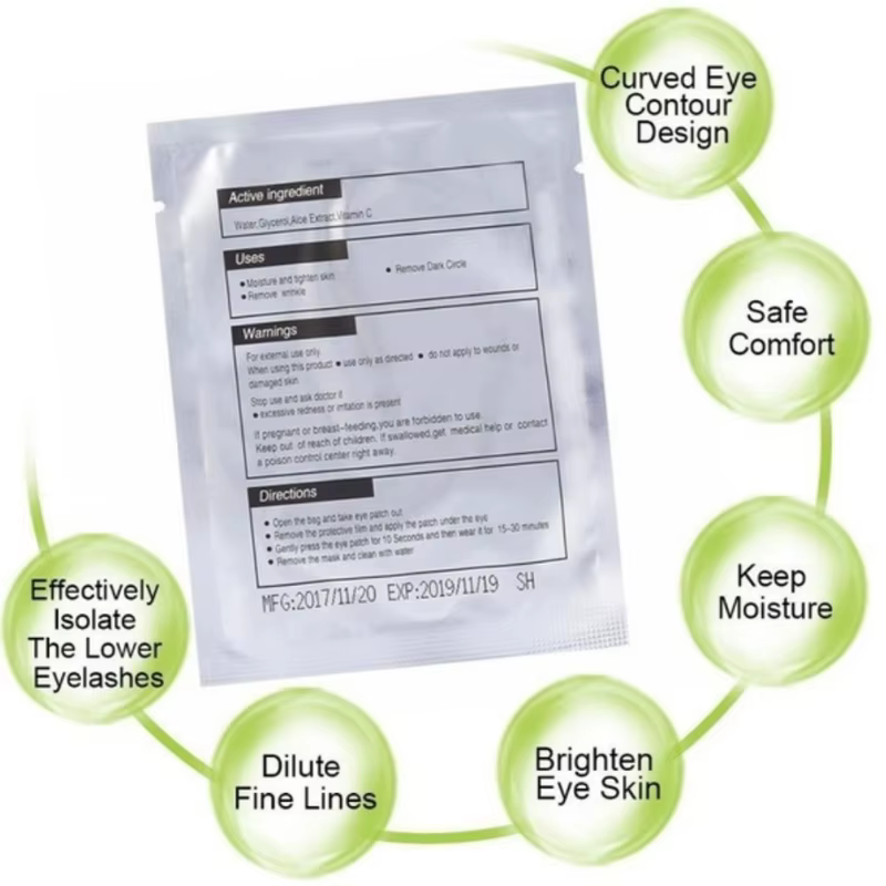 50 paires de patchs pour les yeux extension de cils sous les cils faux cils autocollants fournitures