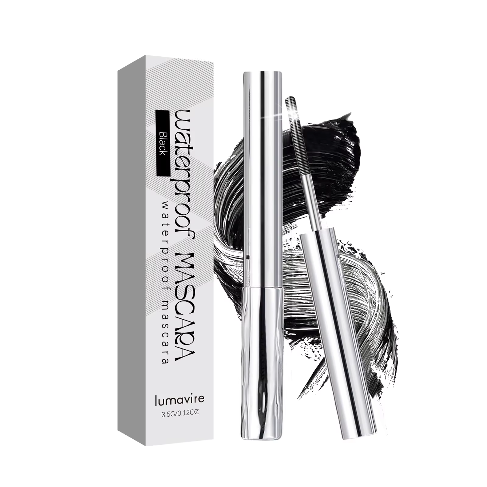 Mascara waterproof pour recourber les cils, longue tenue, anti-bavures, volume 3D, application fluid