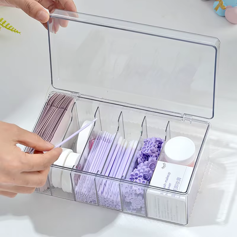 Boîte de rangement de grande capacité pour outils de maquillage, étui à pince à épiler pour extensio