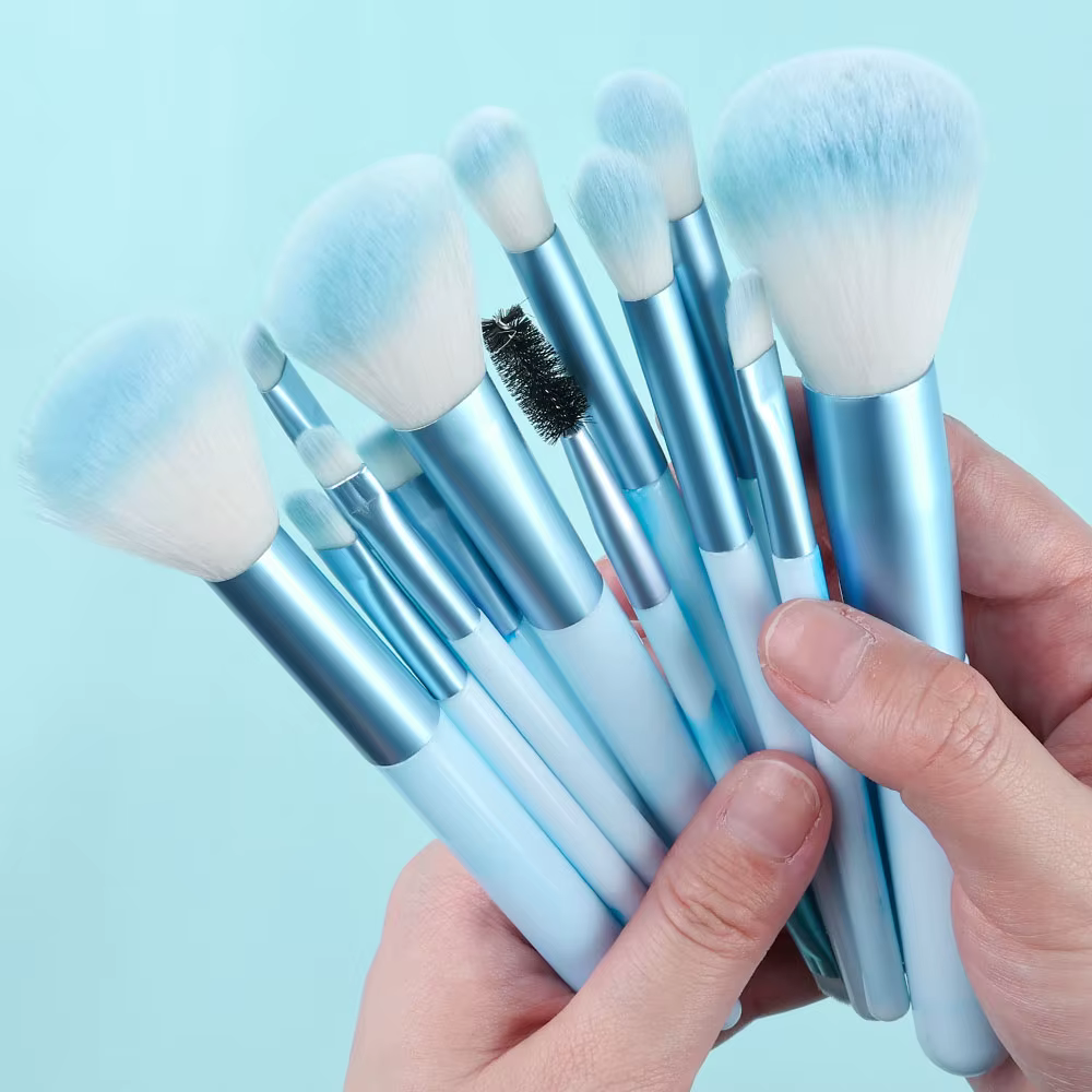Ensemble de pinceaux de maquillage doux et moelleux pour femme, correcteur, blush adt, poudre, fard