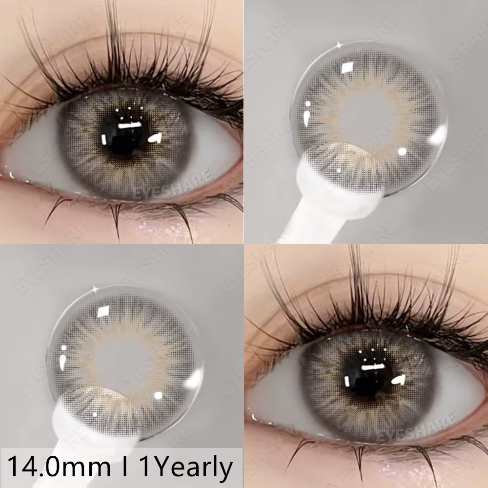 EYESHARE 2 pièces lentilles de Contact de couleur naturelle pour les yeux lentilles grises lentilles
