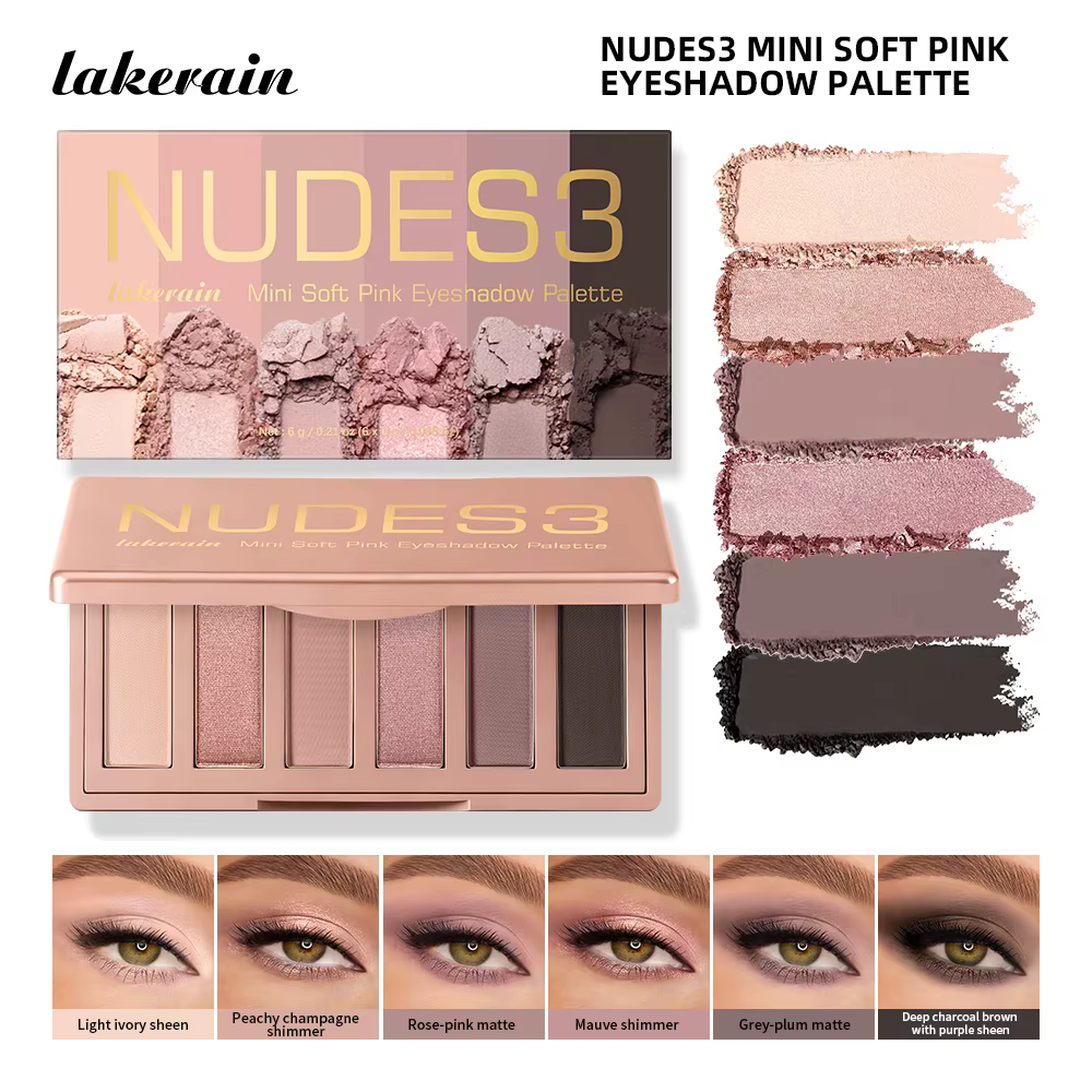 Palette de fards à paupières longue tenue, maquillage pour les yeux, pigments riches, tons neutres,