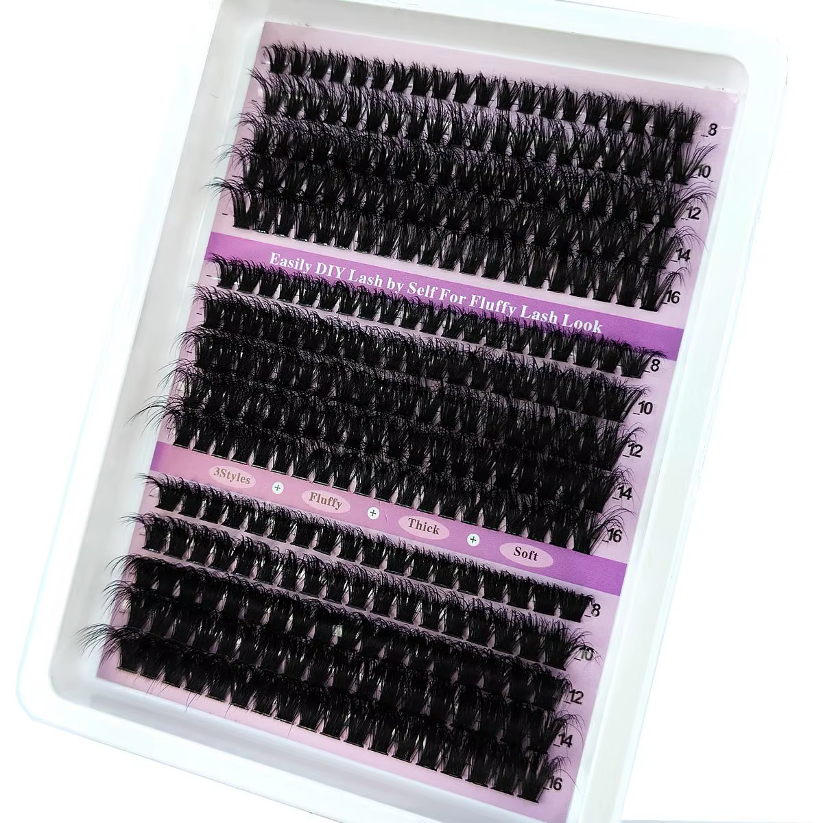 HBZGTLAD 15 rangées de cils moelleux 60D-100D grappes de cils épais naturels D/CC/DD cils individuel