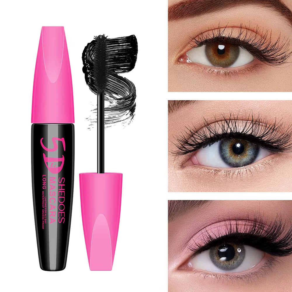 Mascara waterproof, dense, allongeant, anti-bavures, mascara recourbant longue tenue