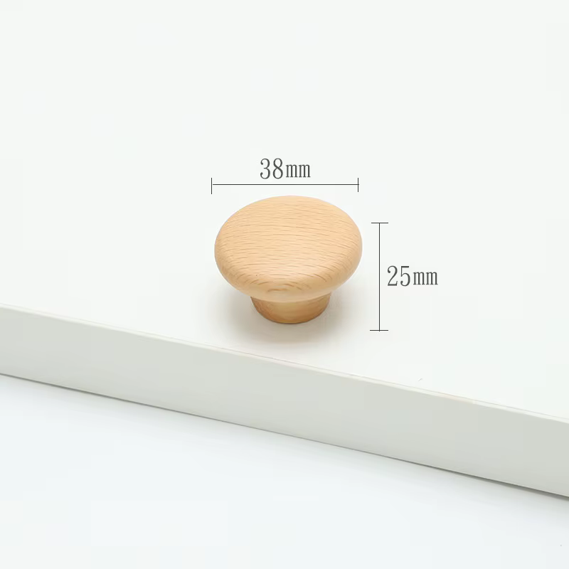 Poignées d'armoire en bois massif naturel, pour tiroirs de cuisine, armoires minimalistes, poignées