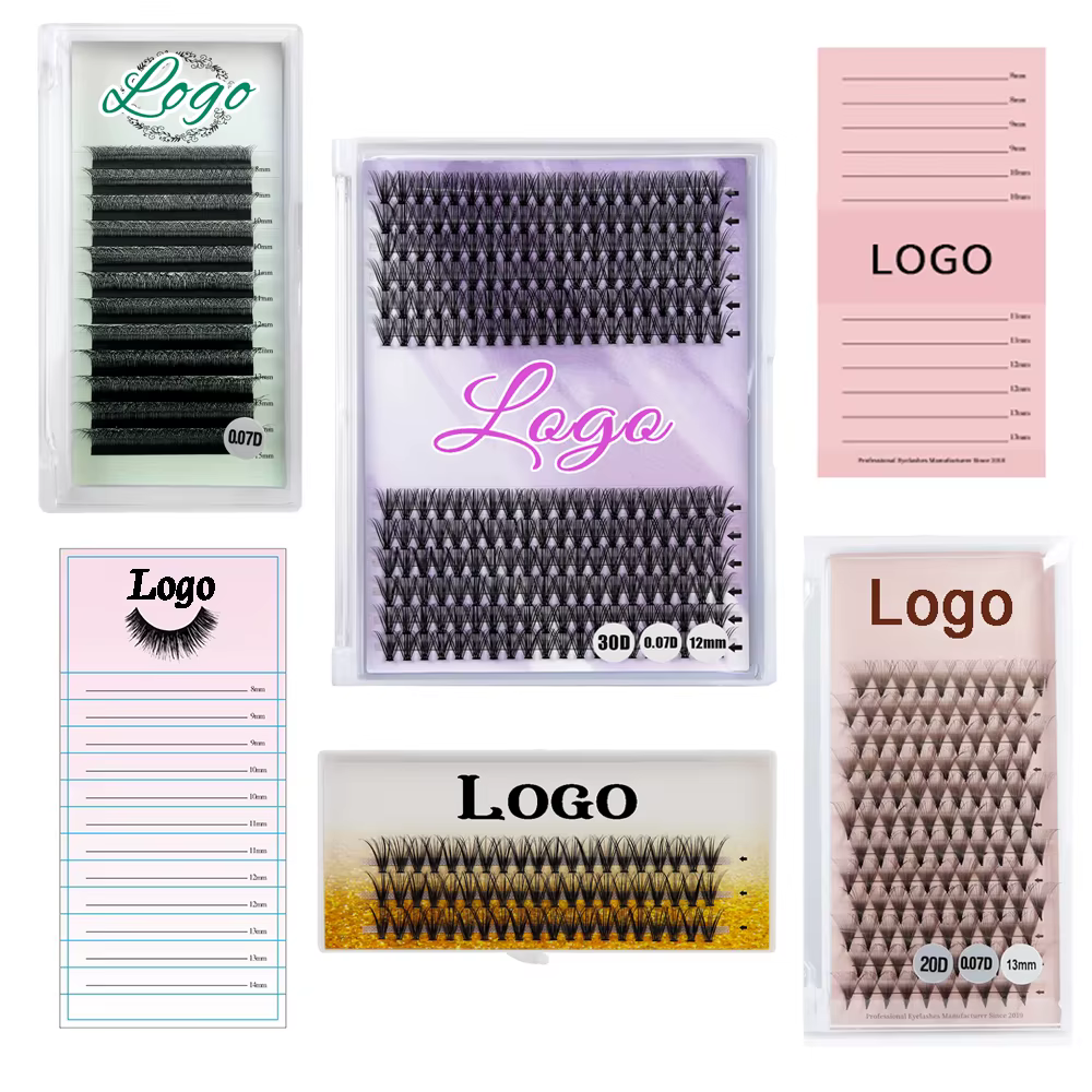 Faux cils en grappe DIY, marque privée, pour dropshipping, vente en gros et commandes en vrac, pour