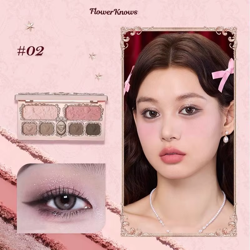 Flower Knows maquillage cygne Ballet fard à paupières Palette naturel nu mat miroitant fraise Cupido