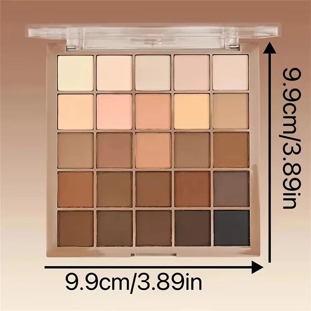 Palette de fards à paupières 25 couleurs, gris naturel, marron, ton terreux, café, Style chocolat, o