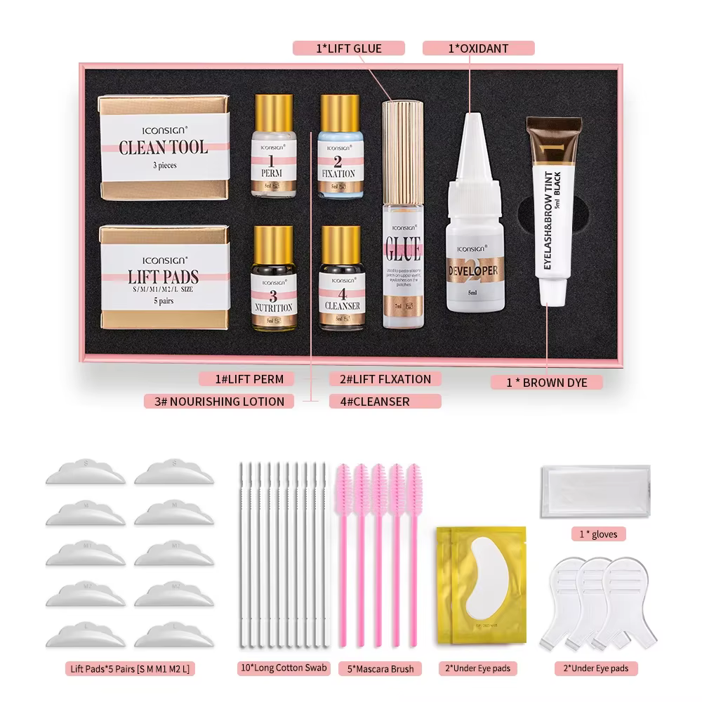 ICONSIGN-Kit professionnel de lifting et de teinte des cils, outils de maquillage pour les yeux, liv