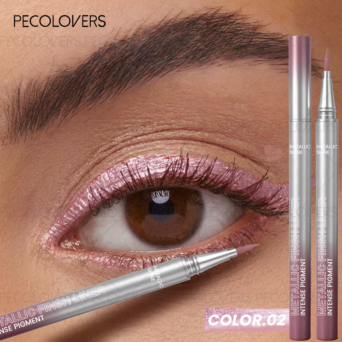 1PC Eyeliner nacré imperméable et anti-taches - Séchage rapide, offre une touche délicate et scintil