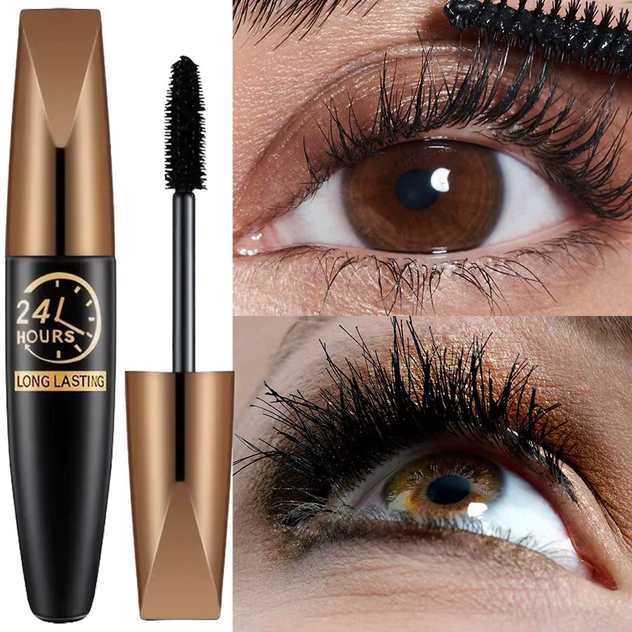 Mascara noir pour les yeux 5D, imperméable, allonge les cils, Extension en Fiber de soie, maquillage