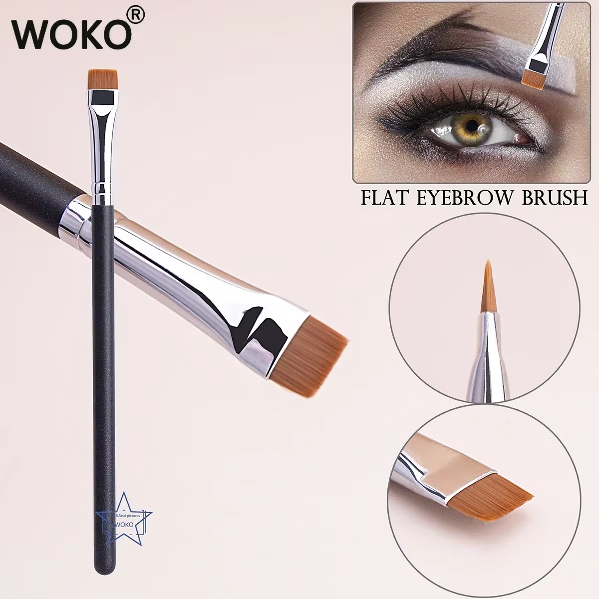 212 pinceau à sourcils plat pinceaux de maquillage à sourcils ultra-minces pinceau Eyeliner plat min