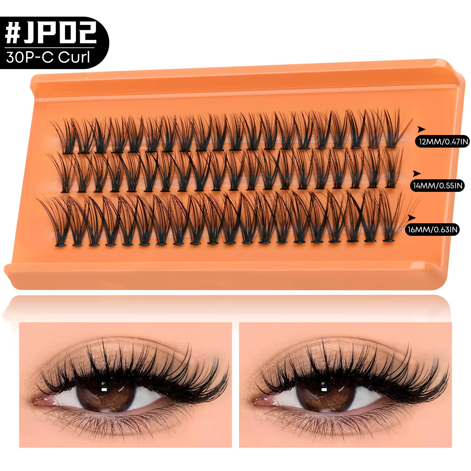 LASVIREY Extensions de cils en touffes, faux cils à picots, styles variés, volume duveteux, extensio