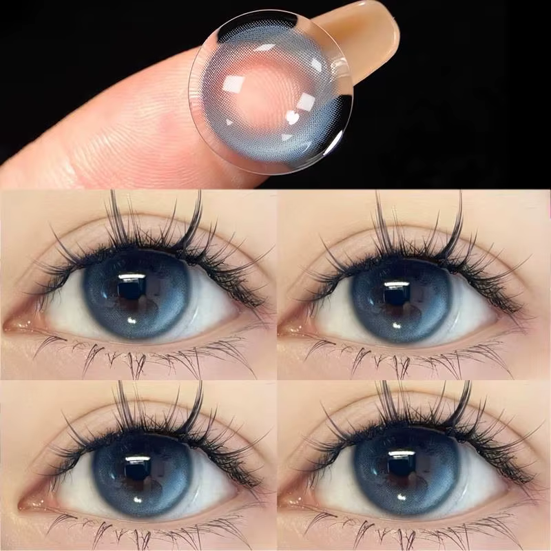 1 paire de lentilles de Contact naturelles pour les yeux, myopie, Prescription, yeux à la mode, lent