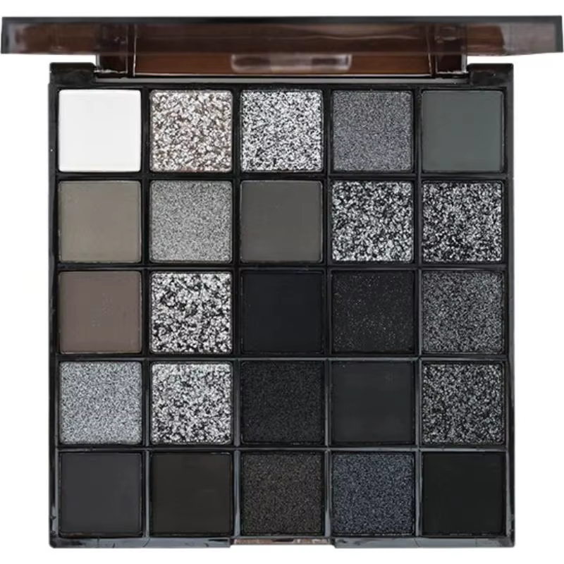 Palette de fards à paupières 9 teintes : Black Swan, Smoky, Dark Black, Grey Silver Glitter, finitio