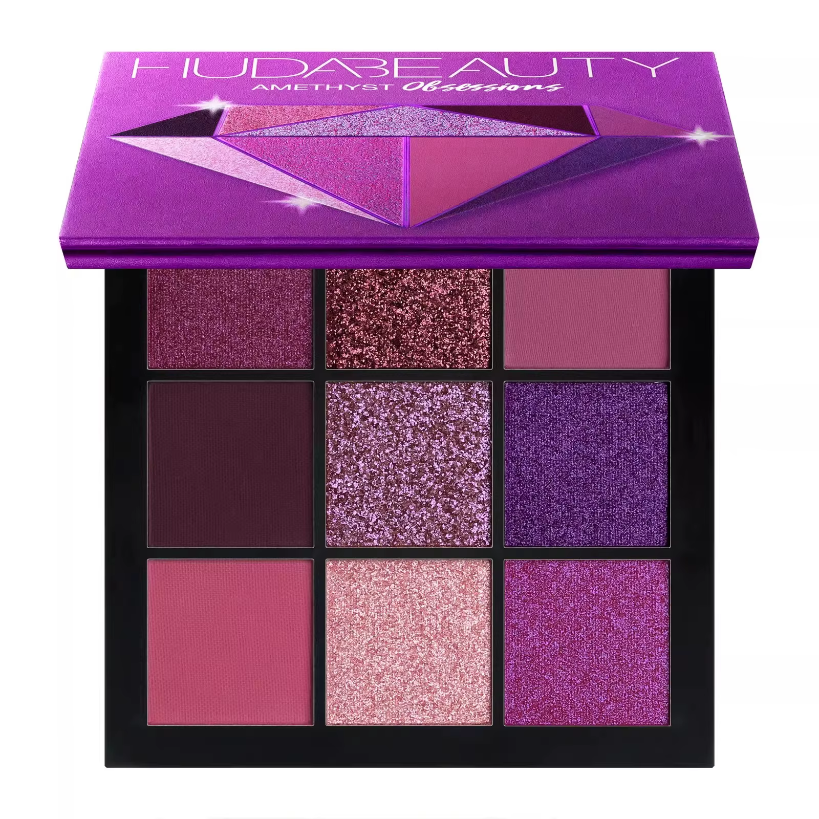 Huda Beauty 9 couleurs Palette diamant améthyste rubis rouge or ombre à paupières Palette mat miroit