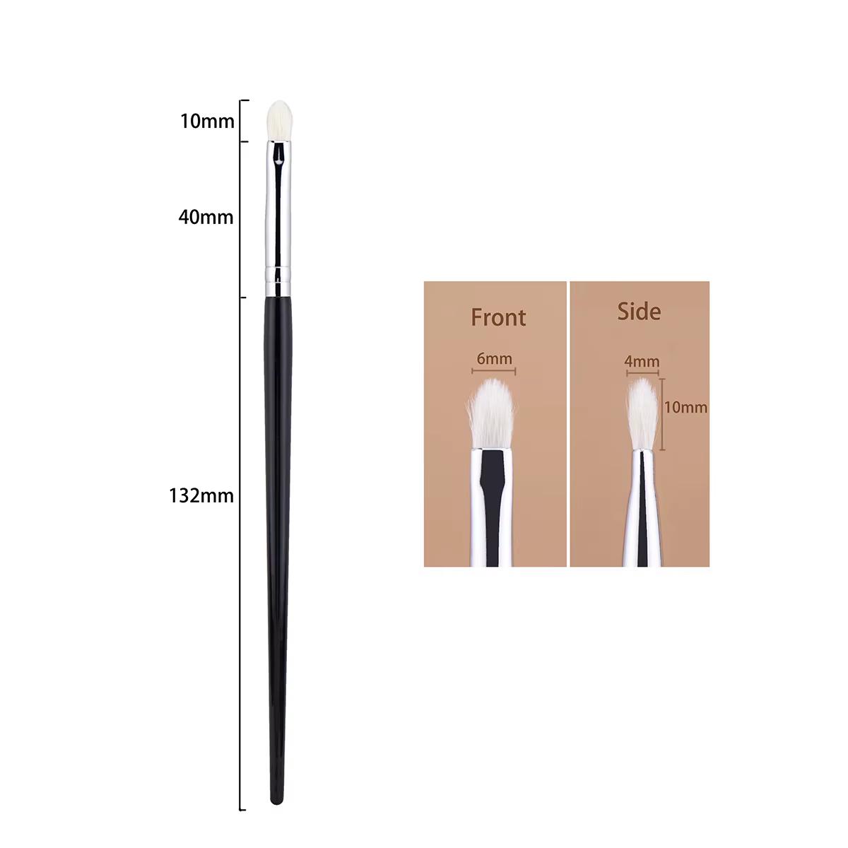 Pinceau de mélange de fard à paupières, poils de chèvre, 100% petits plis, pinceaux de maquillage pr
