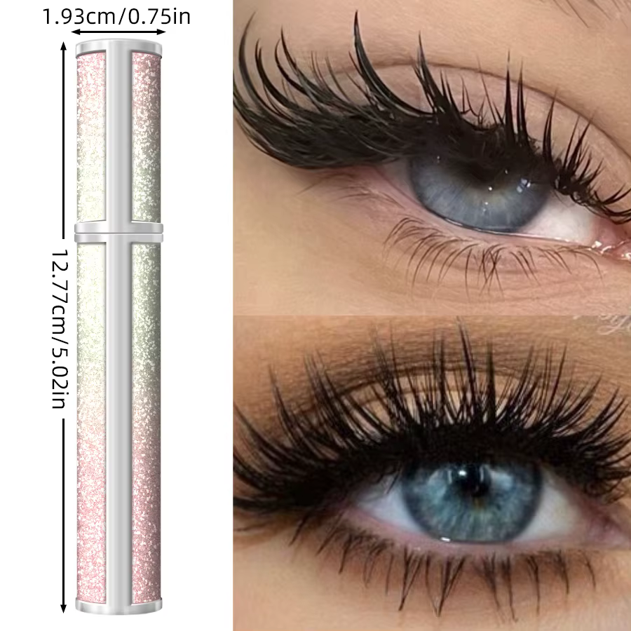 Mascara 4D allongeant les cils noirs, extension de cils, brosse à cils, maquillage de beauté, cosmét