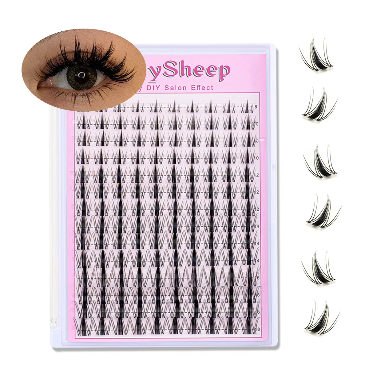 Cils artificiels segmentés naturels faux cils Cosplay Manga cils bricolage Extensions de cils maquil