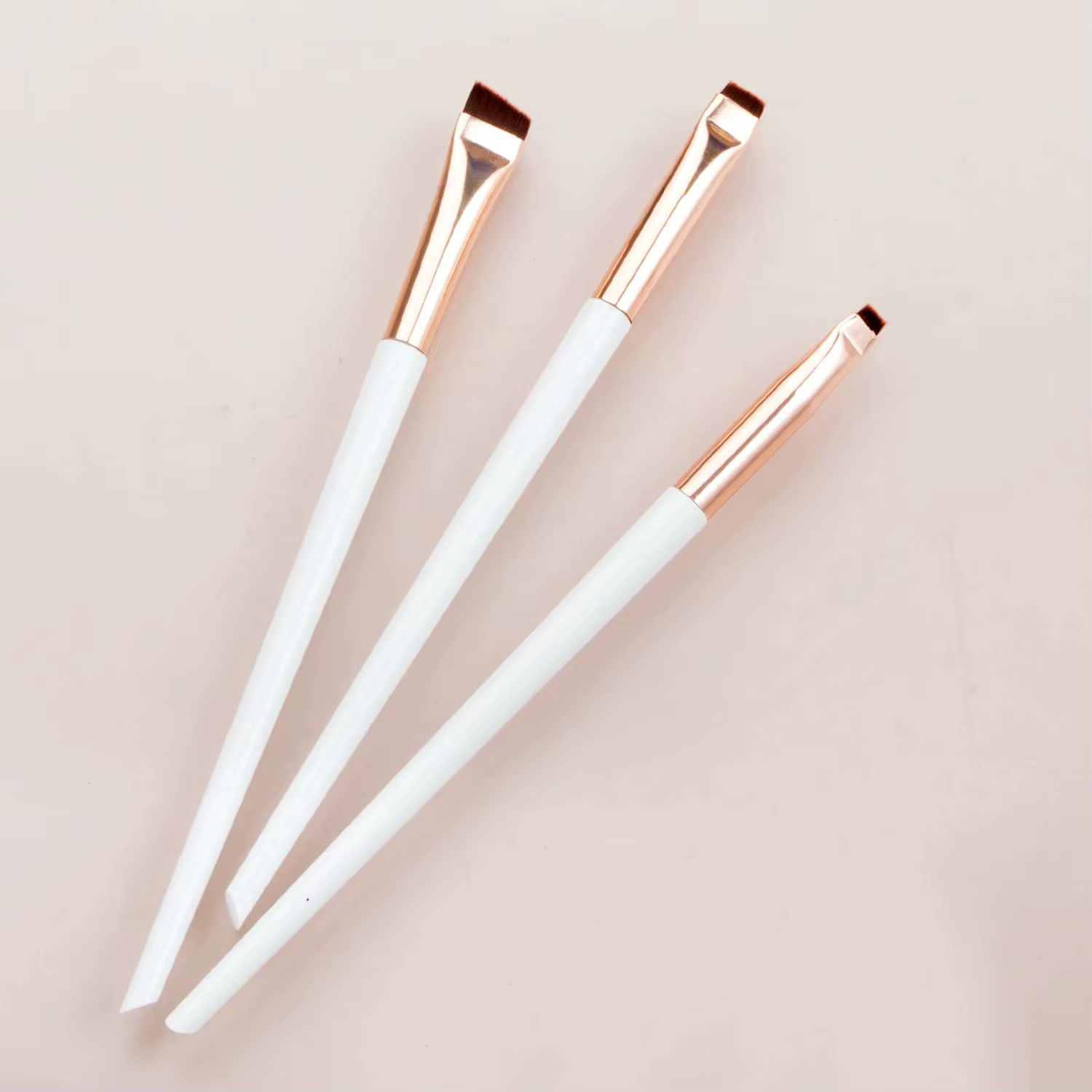 3 pièces/ensemble lame Eyeliner brosse sourcil brosse Portable plat fin Eye Liner sourcils Contour p