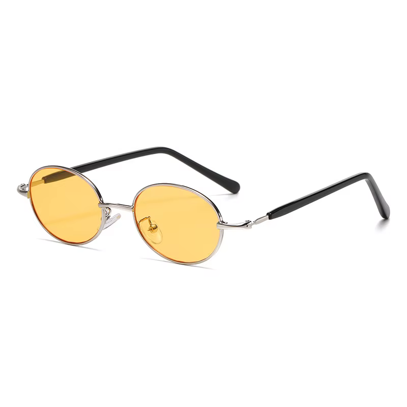 Lunettes de soleil ovales rétro Ultra légères pour hommes et femmes, Vintage Punk, lunettes décorati