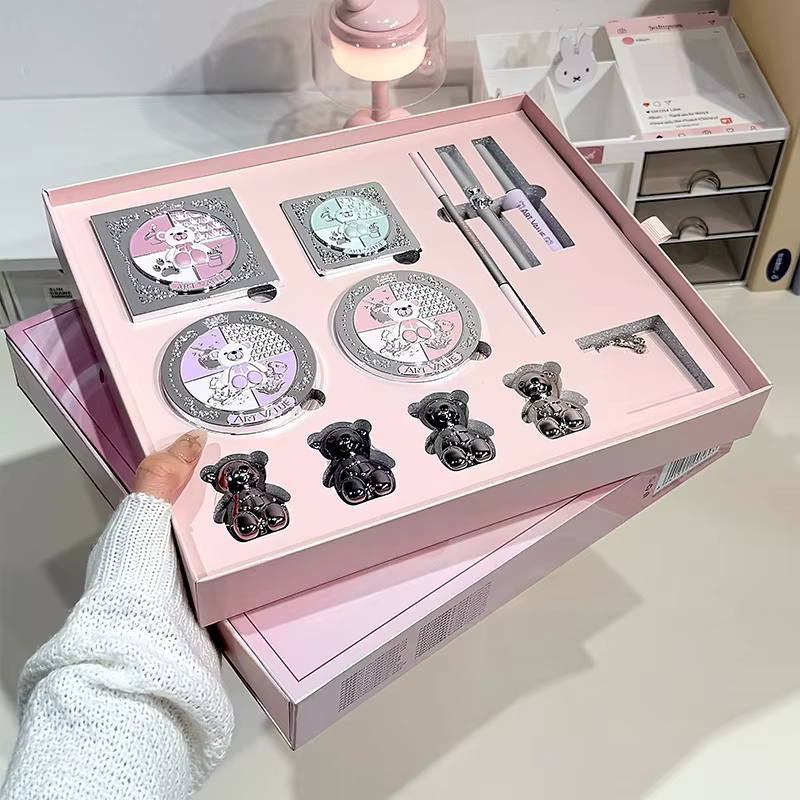 Ensemble de maquillage complet Bear Paradise - Kit tout-en-un, fini naturel longue durée pour les lo