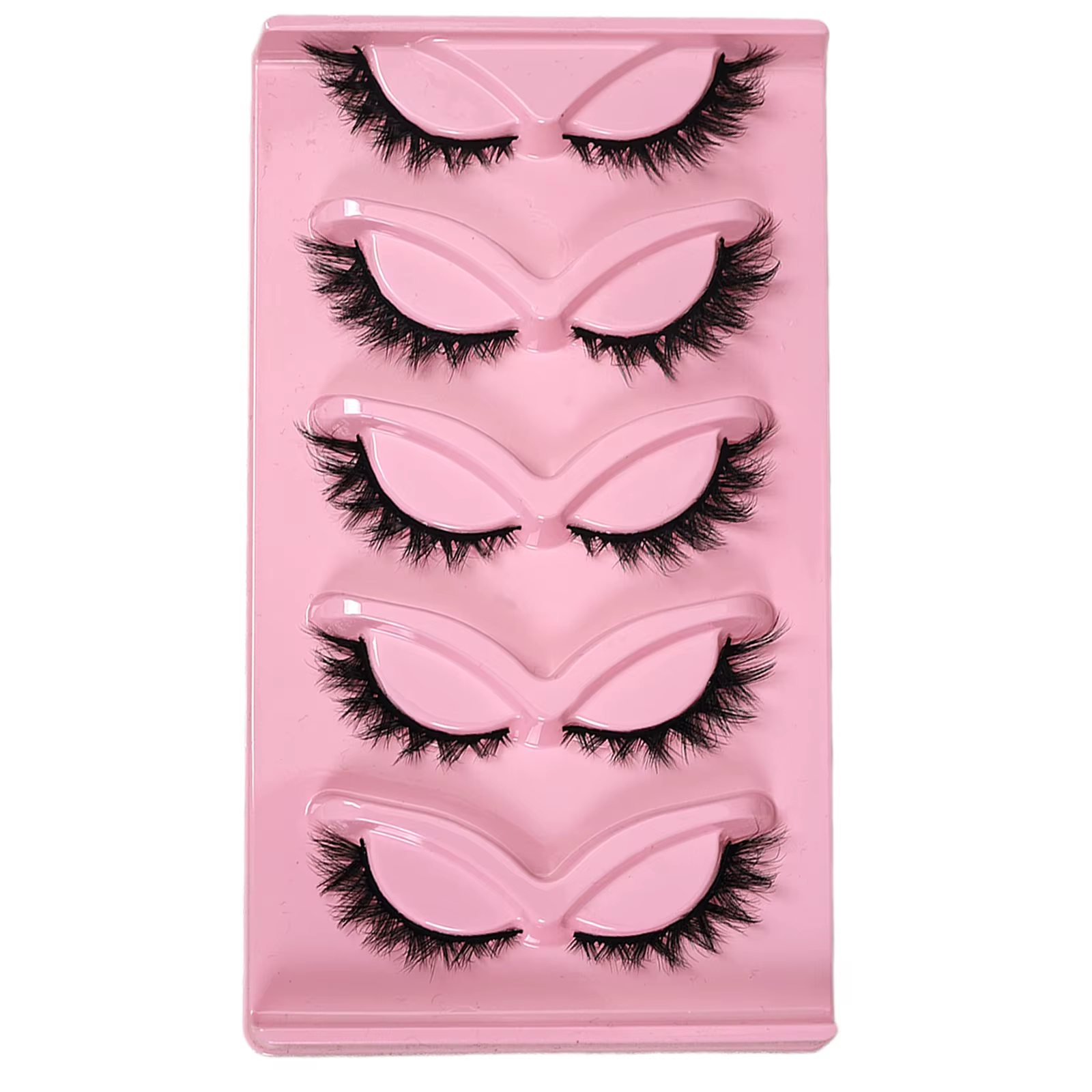 5 paires de faux cils œil de chat en faux vison, réutilisables, doux et confortables pour le maquill