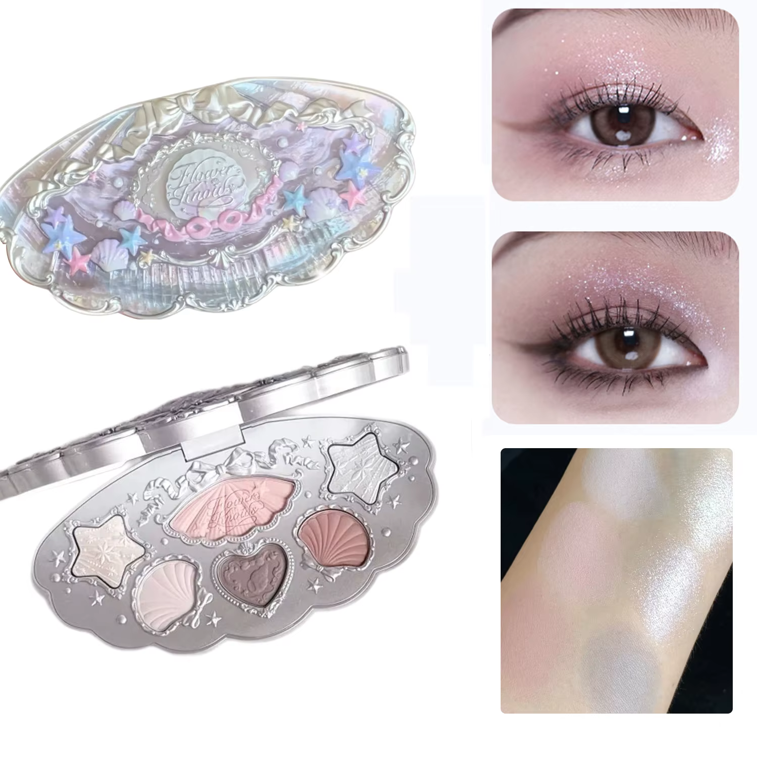 Palette de fards à paupières Flower Knows 2026 Bunny Garden, collection cosmétique tout-en-un sur le