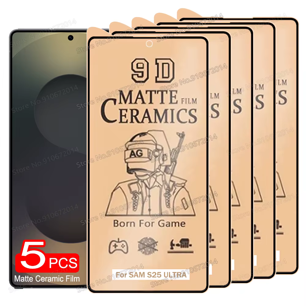 Film en céramique souple mat, 5 pièces, pour Samsung S26 S25 S24 S23 S22 S21 S20 FE Note 10 Plus 20