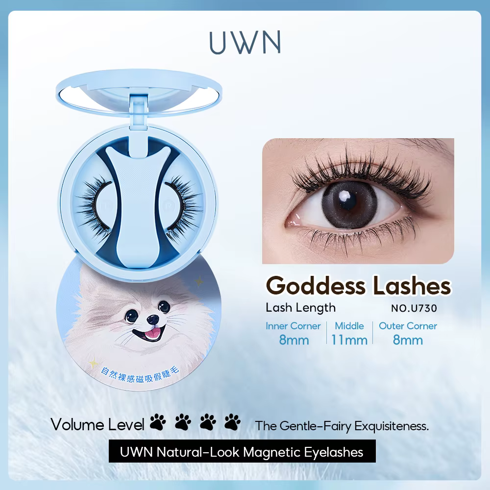 Faux cils magnétiques, 1 paire, réutilisables, naturels, épais, pour les cils supérieurs, avec pince