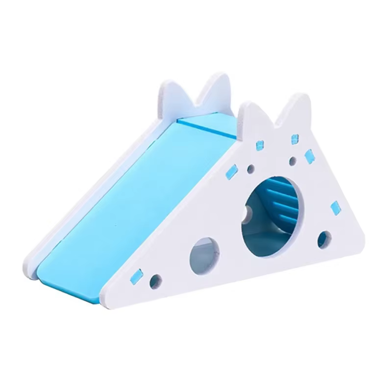 Jouet coulissant pour Hamster assemblé, cochon d'inde, ours doré, maison de Hamster colorée en bois,