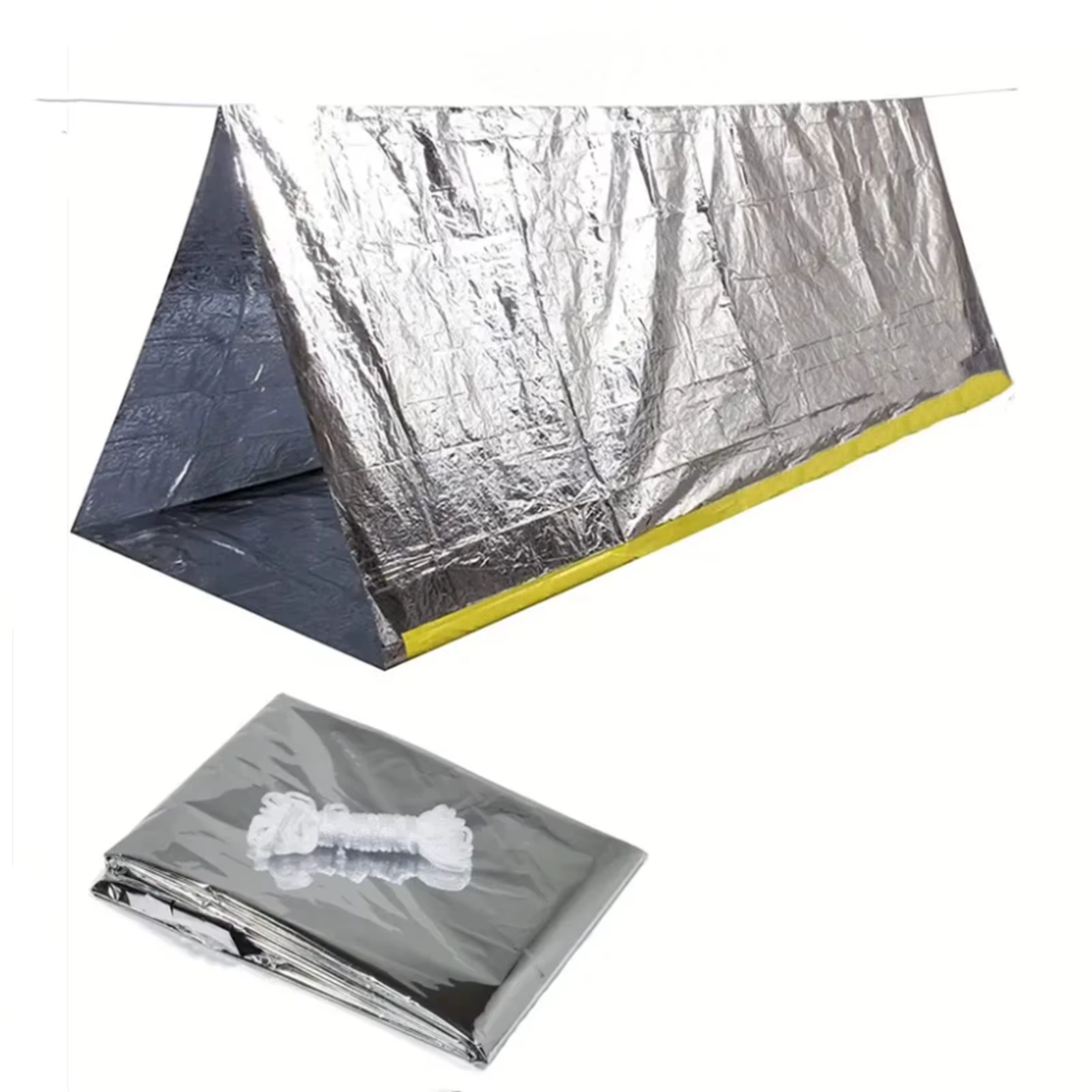 Tente d'urgence, tente tubulaire imperméable pour 2 personnes pour le camping et les activités de pl