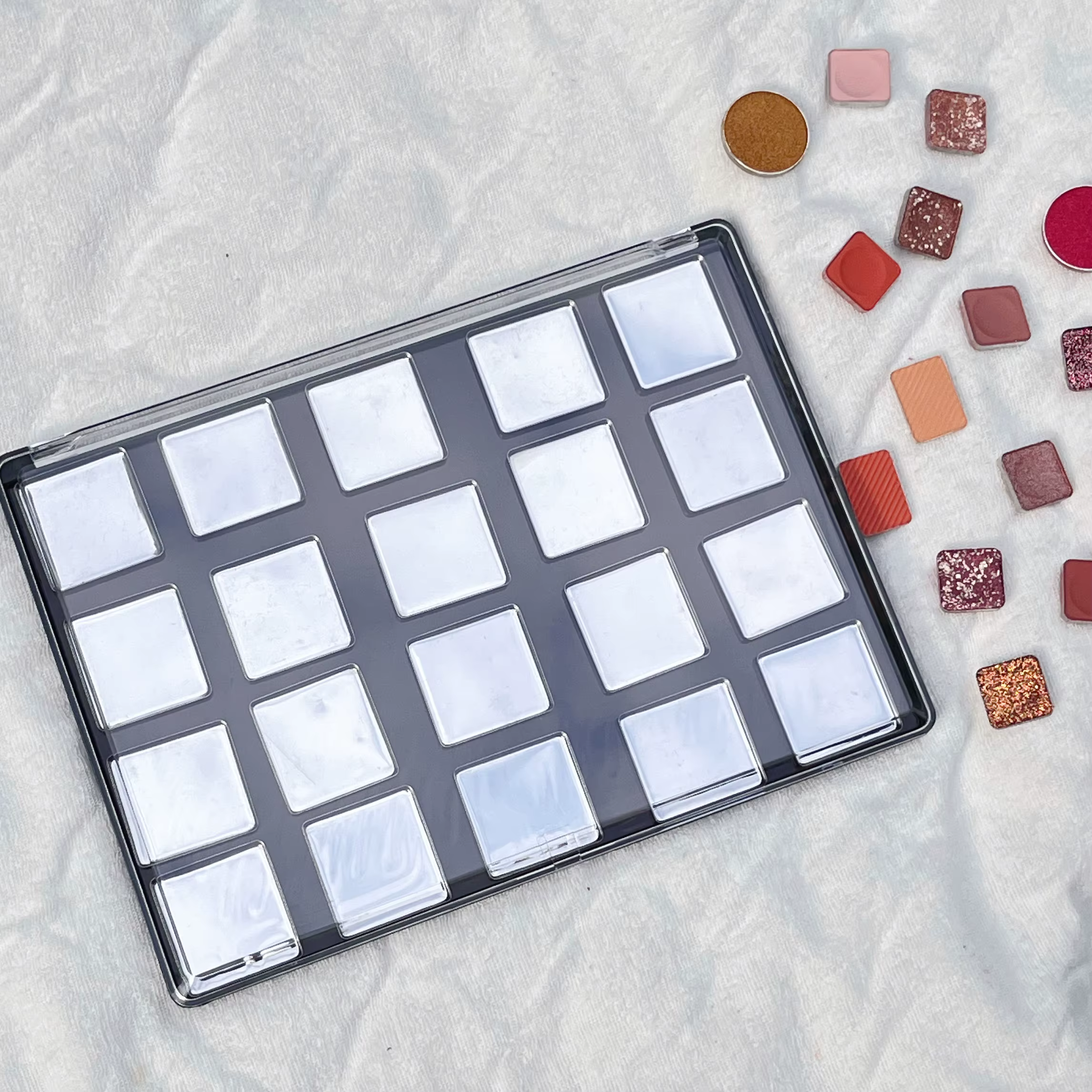 Grande Palette de fards à paupières magnétiques vides XL, boîte de rangement de maquillage, couvercl