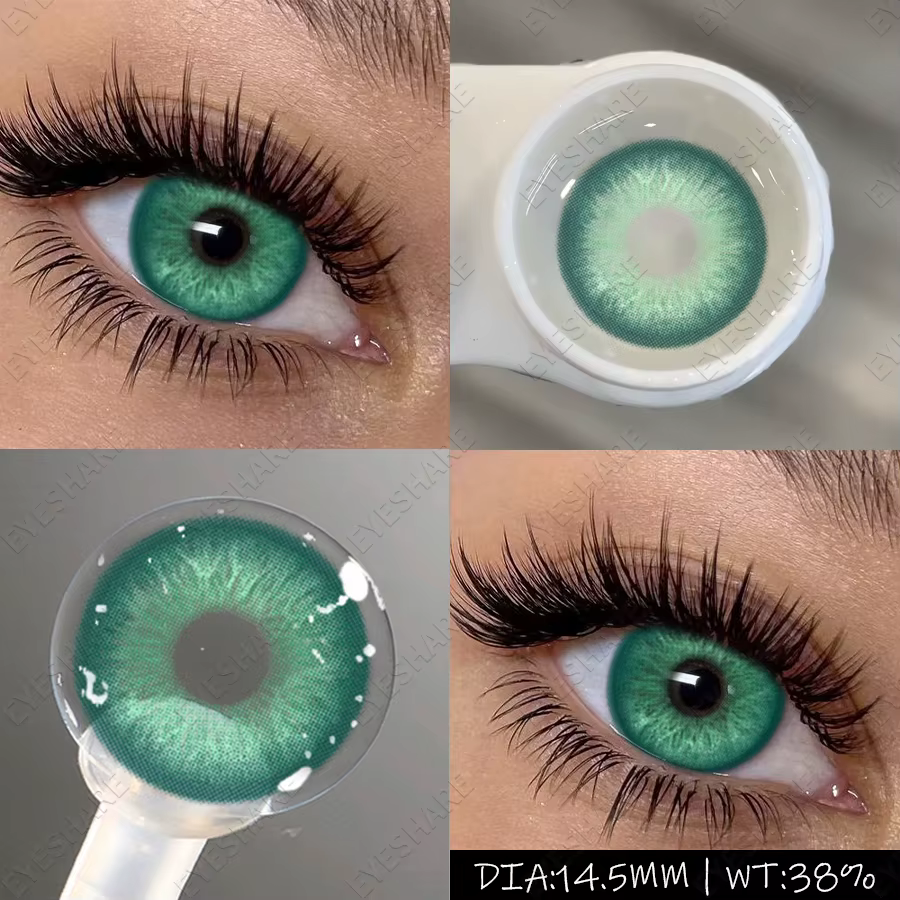 AMARA 1 paire de lentilles de contact de couleur bleue naturelle pour femmes, maquillage des yeux, l