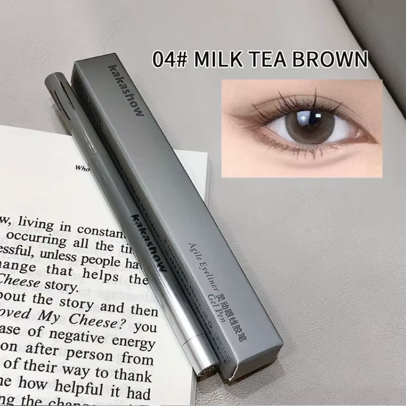 Kakashow – eye-liner à colle, brosse à soie pour dormir, couleur naturelle, maquillage pour les yeux