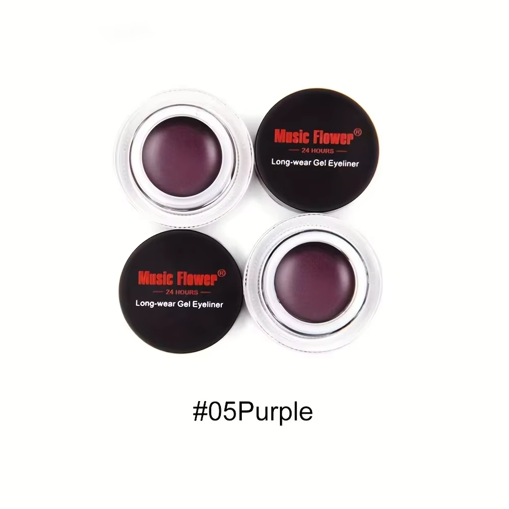 Crème d'eye-liner à rendu de couleurs riche, cosmétique de maquillage de coloration facile imperméab