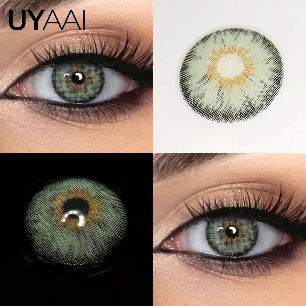 UYAAI Siri 1 paire d'élèves colorées pour les yeux de couleur marron yeux de couleur verte cosmétiqu