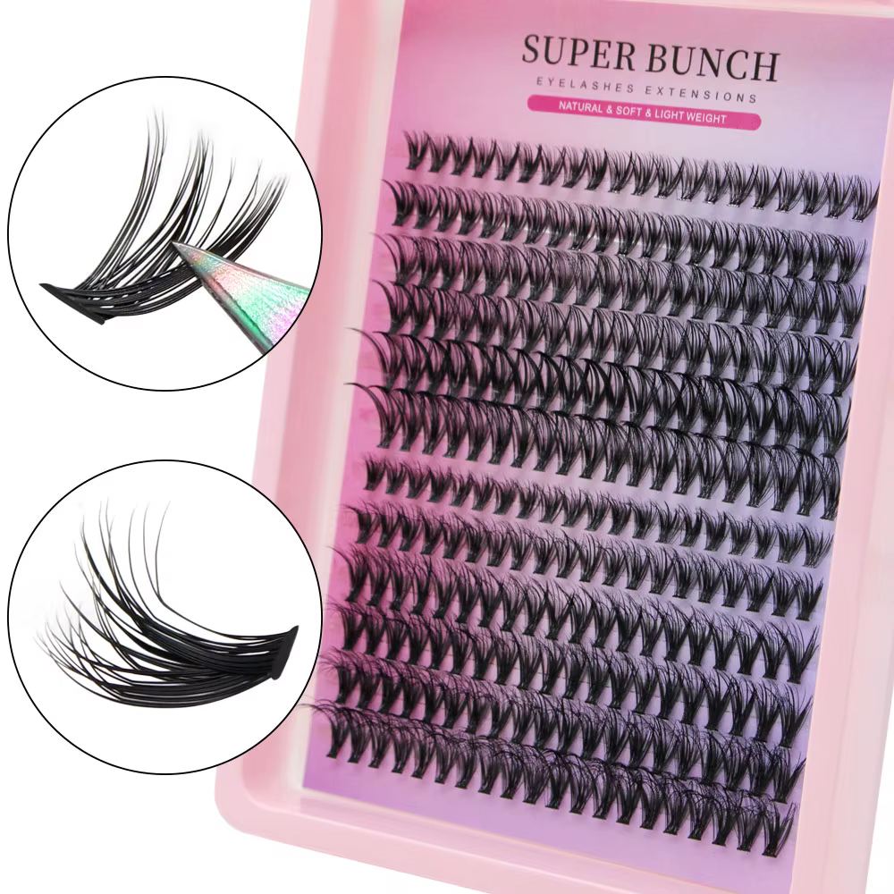 Vente entière Super Bunch nouveau mélange d'effet 3D/5D 240 grappes de cils 8-16mm Style de charme E