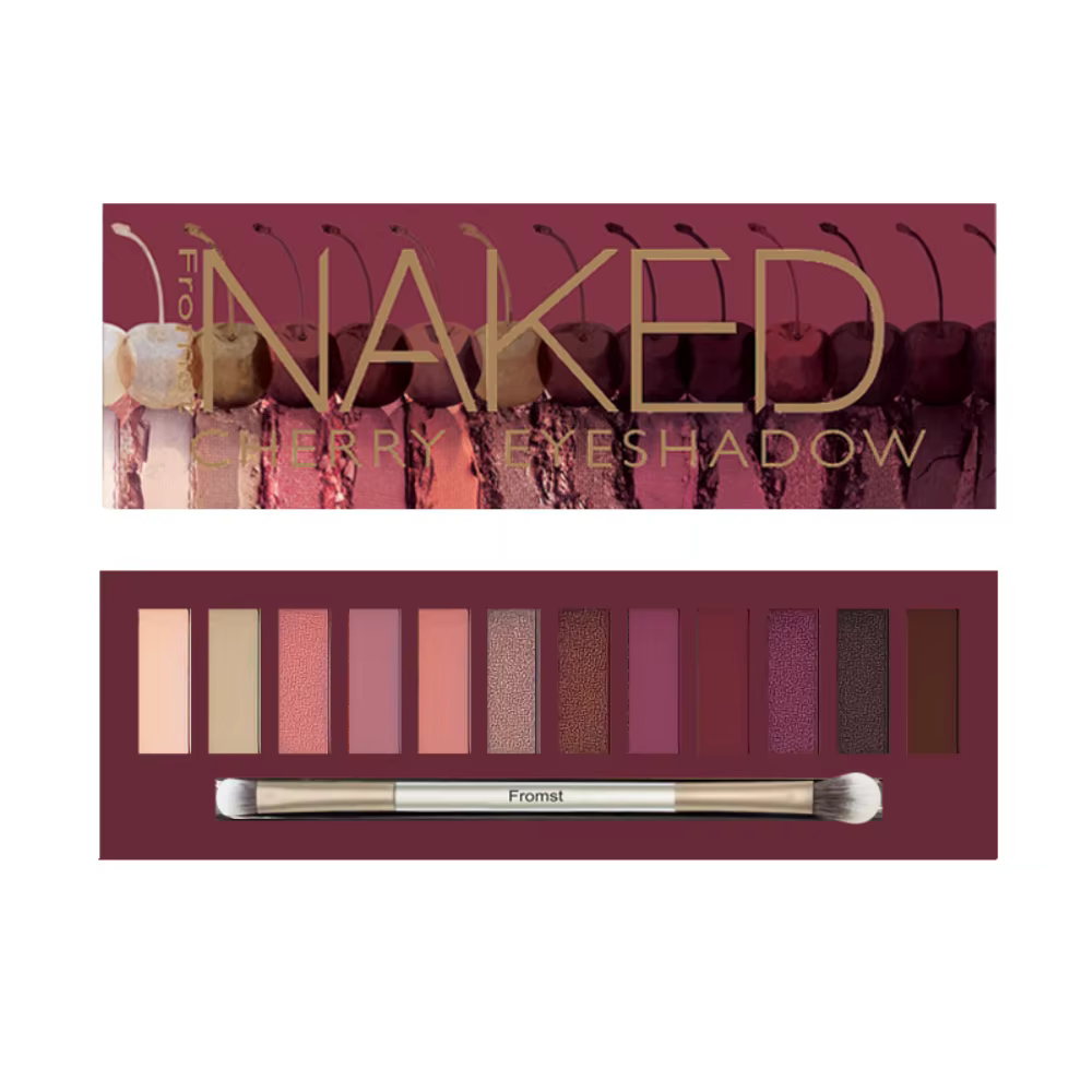 Palette de fards à paupières 12 couleurs, longue durée, maquillage facile, marron, rose