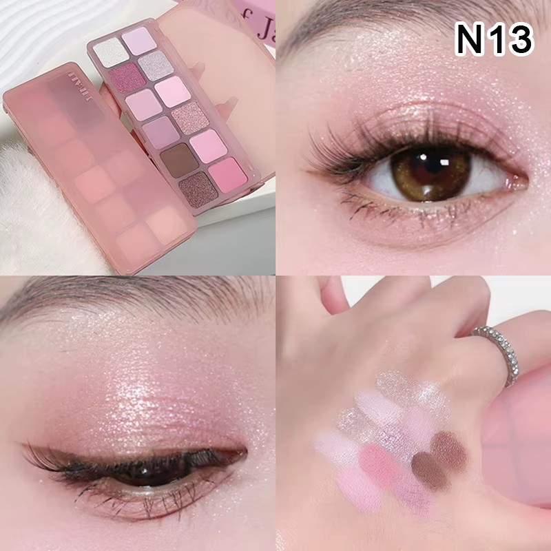 DIKALU 12 couleurs paillettes fard à paupières Palette pour brillant à la mode maquillage des yeux c