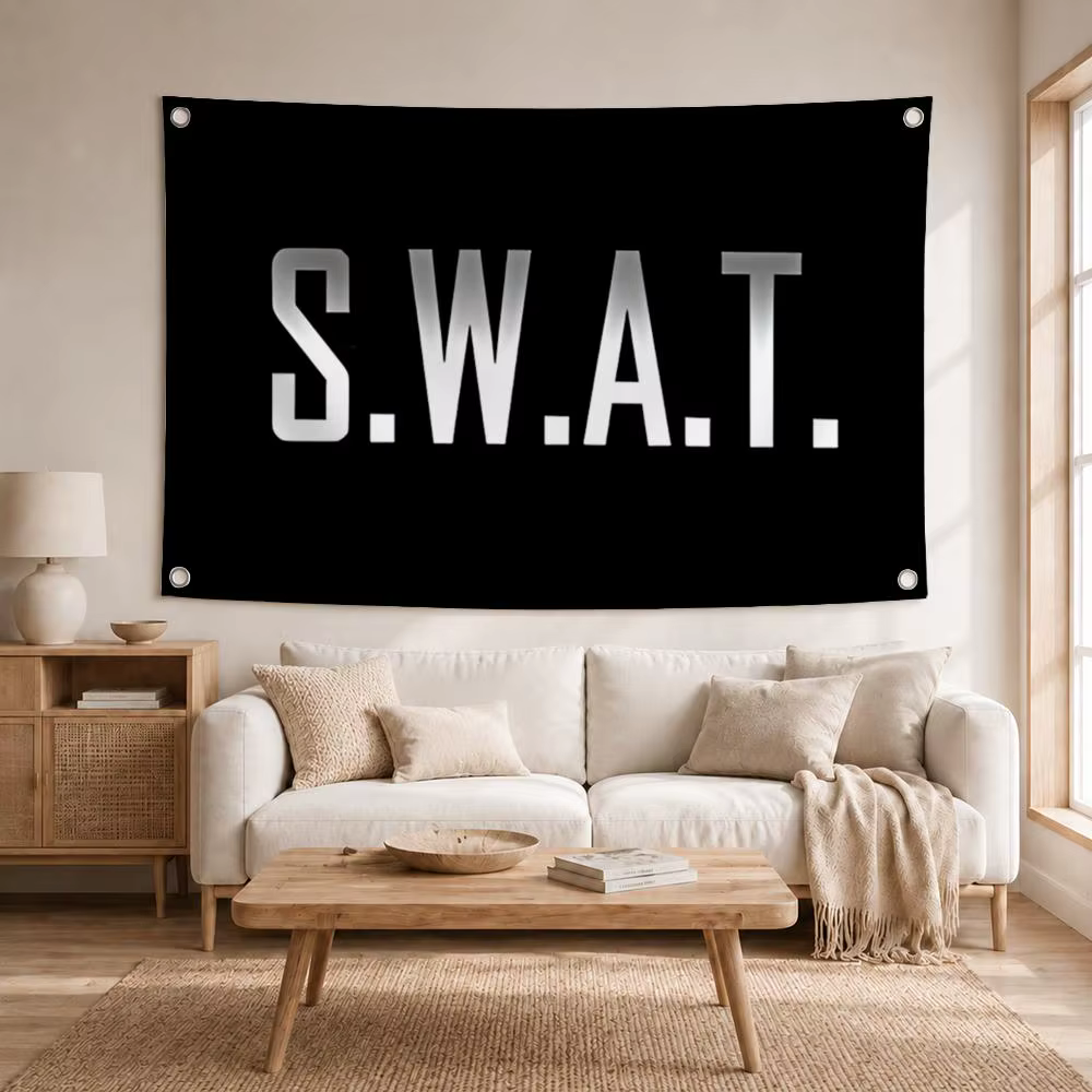 Drapeaux militaires S-SWAT, bannière décorative pour la maison, le jardin et la cour, drapeau mural